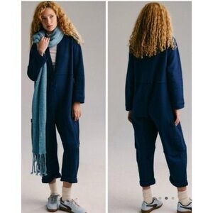 Free People Navy Jumpsuit